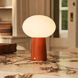 Lampe de table sans fil en bois marron marron Max