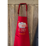 Tablier de cuisine Chef maman recyclé Rose 72 x 90