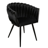 Chaise Wave noire (Lot de 2)