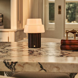 Lampe de table rechargeable Laurent marron foncé