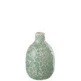 Vase Mosaic J-Line en verre vert et blanc, élégant et moderne