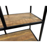 Étagère debout étagère à livres étagère de séparation de pièce 75 x 115 x 36 cm cadre métallique Liverpool noir