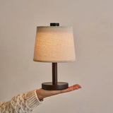 Lampe rechargeable en bois marron foncé Rover