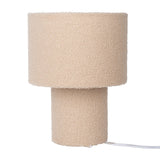Lampe de table "duveteuse" avec des lames de texte et du pied dans les amandes, E27, env. 31 cm de haut
