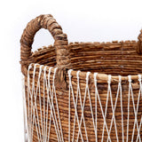 Panier à linge Boho | Panier de plantes | Panier de rangement MANDURO en fibre de bananier (3 tailles)