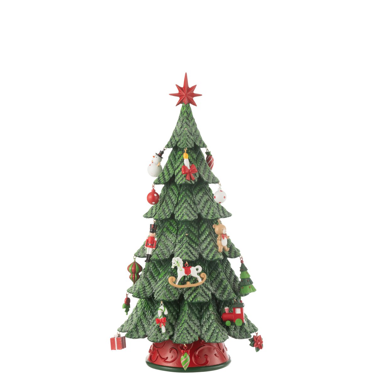 Ornement de Noël LED en polyresin J-Line avec couleurs multicolores