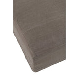 Housse pour pouf Monaco en lin taupe désert sur un pouf