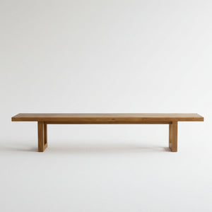 Banc avec pied carré - naturel - 220