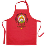Tablier de cuisine enfant Miss Chocolat recyclé Rouge 52 x 63