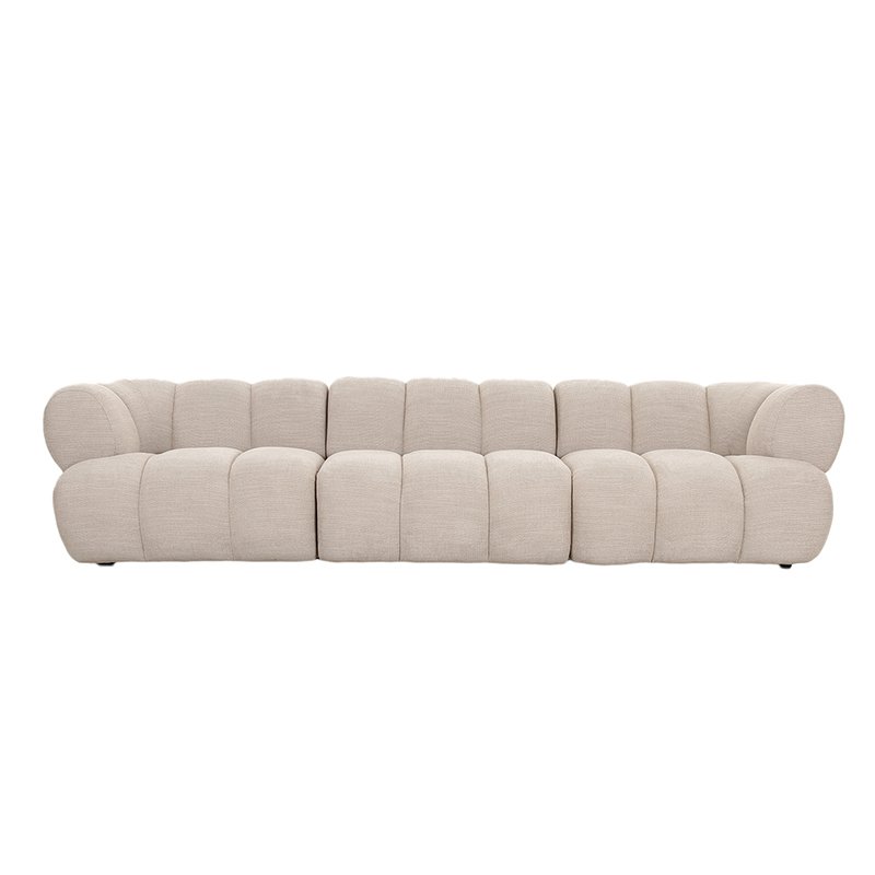 Canapé New York 4 places beige avec coussins confortables