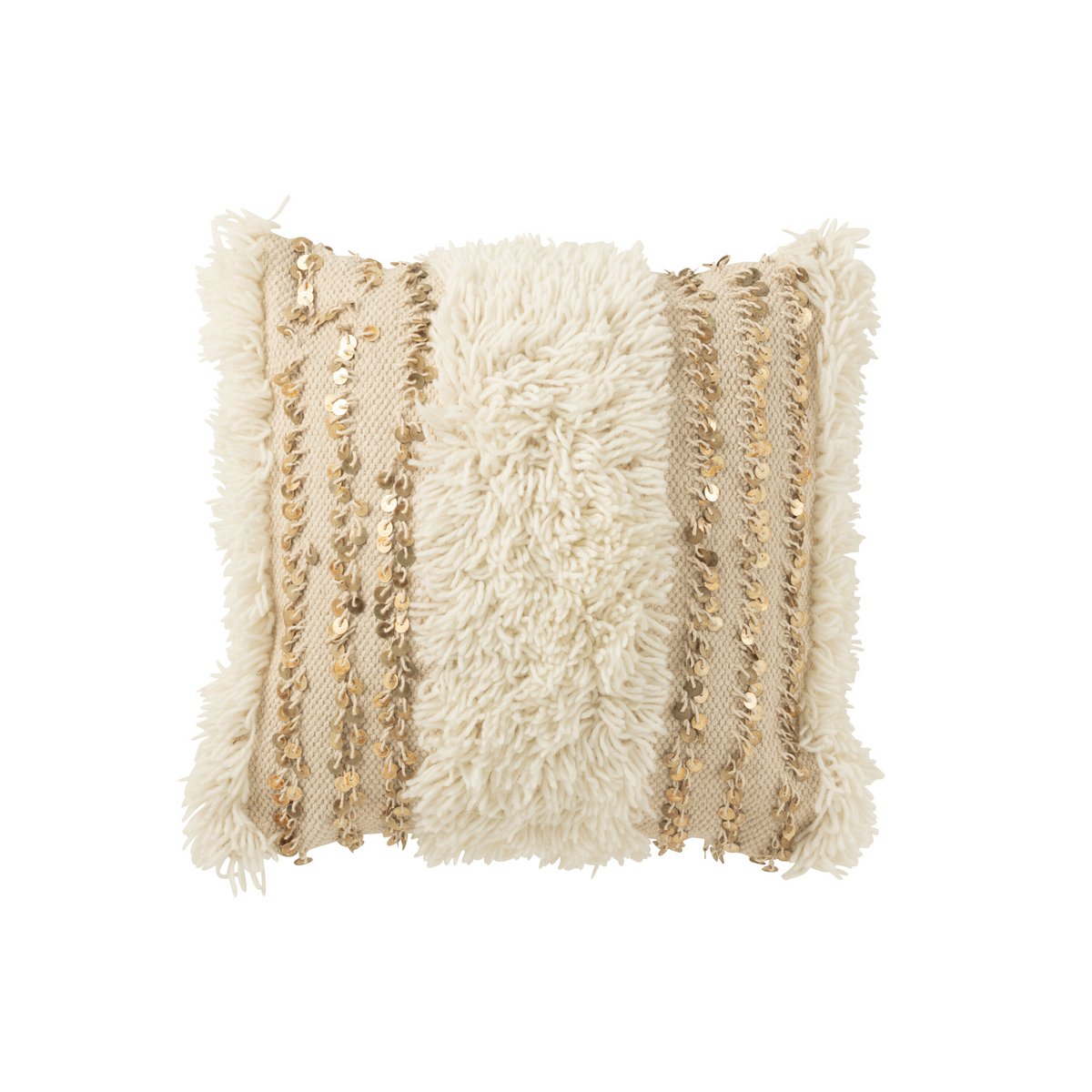 Coussin J-Ligne placé dans un salon élégant avec une ambiance chaleureuse