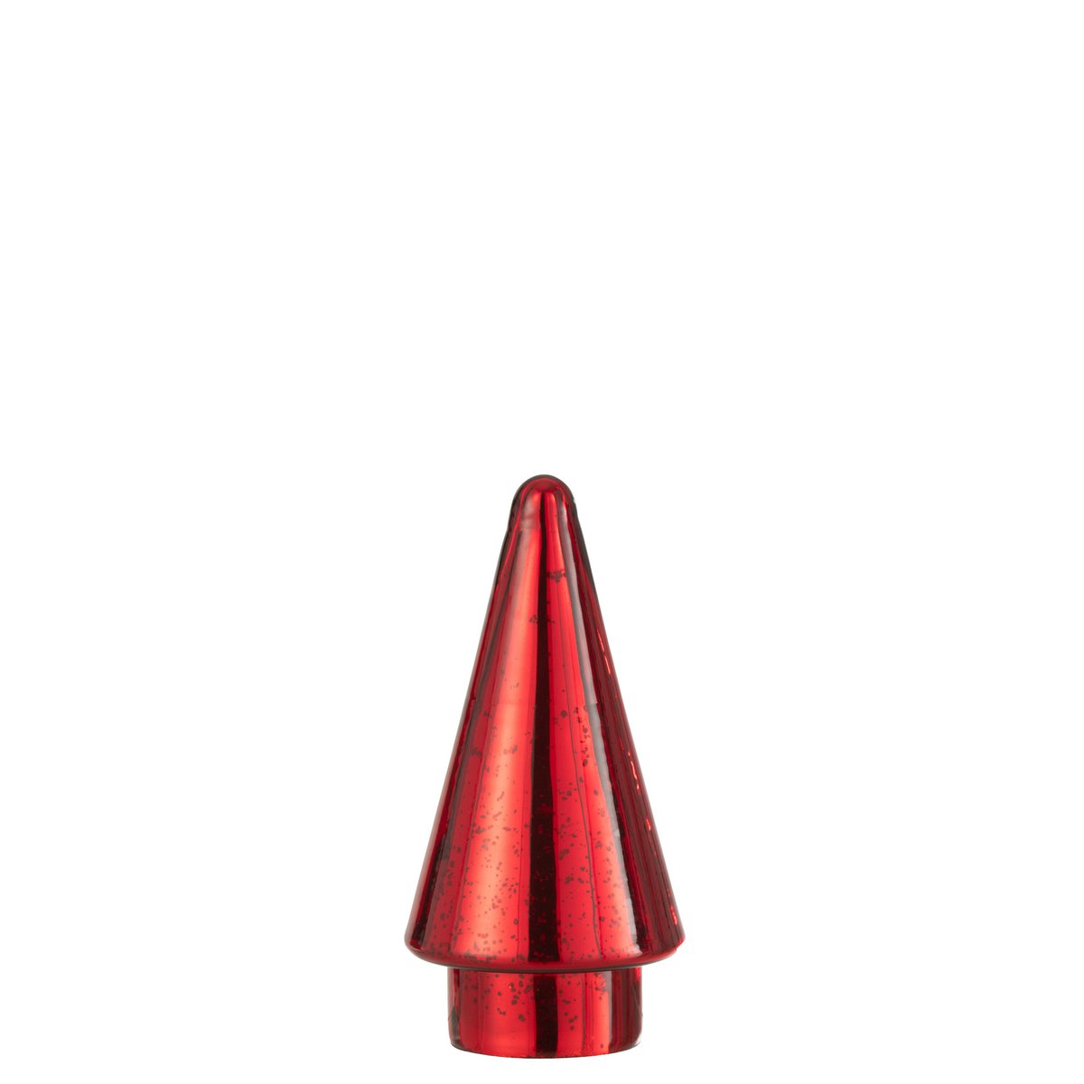Détail du sapin de Noël J-Line montrant la texture du verre rouge