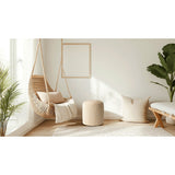 Selles mérinos pouf extérieur Ø40 H45cm Seat Pouf peut être rempli