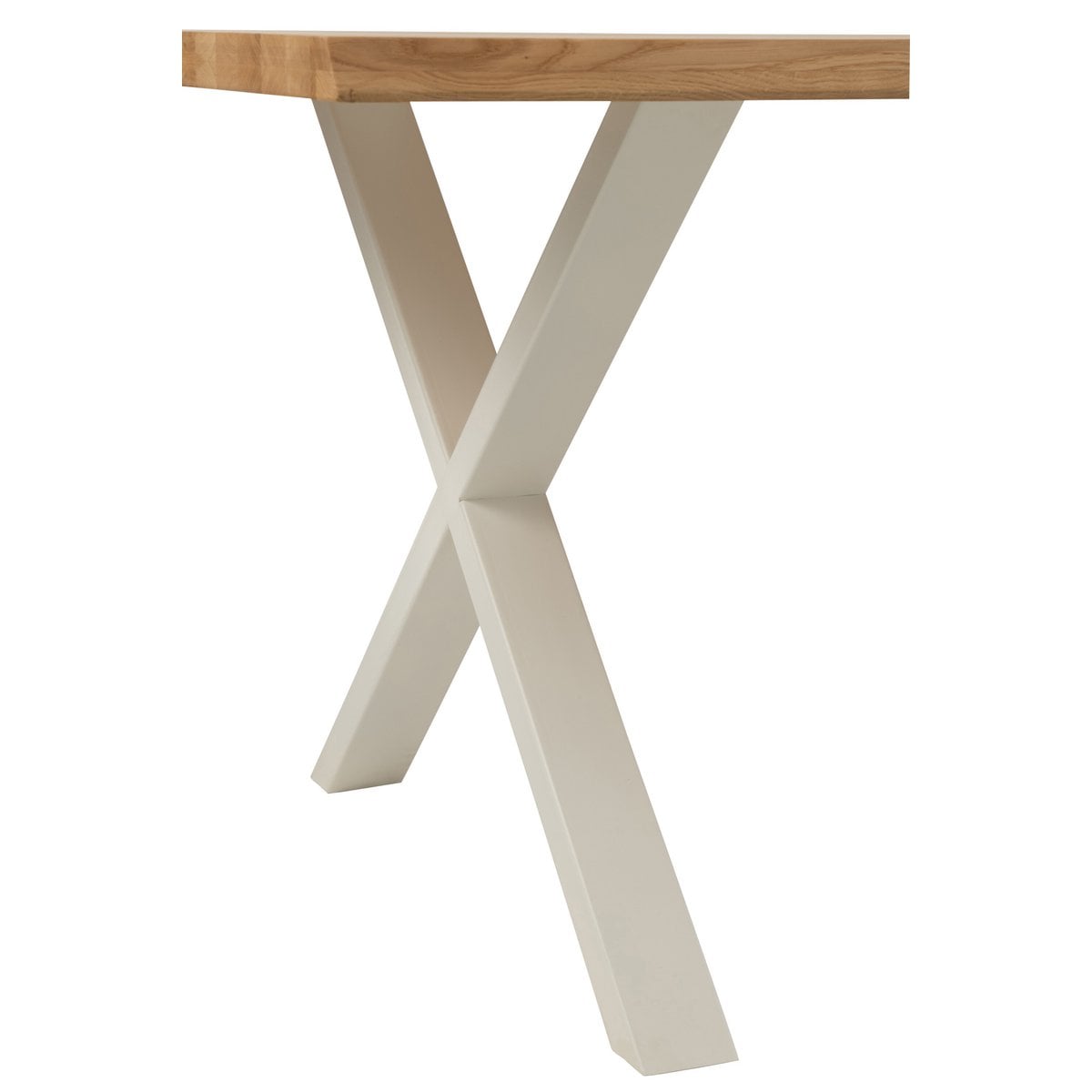 Table J-Line Legs Cross avec des objets décoratifs