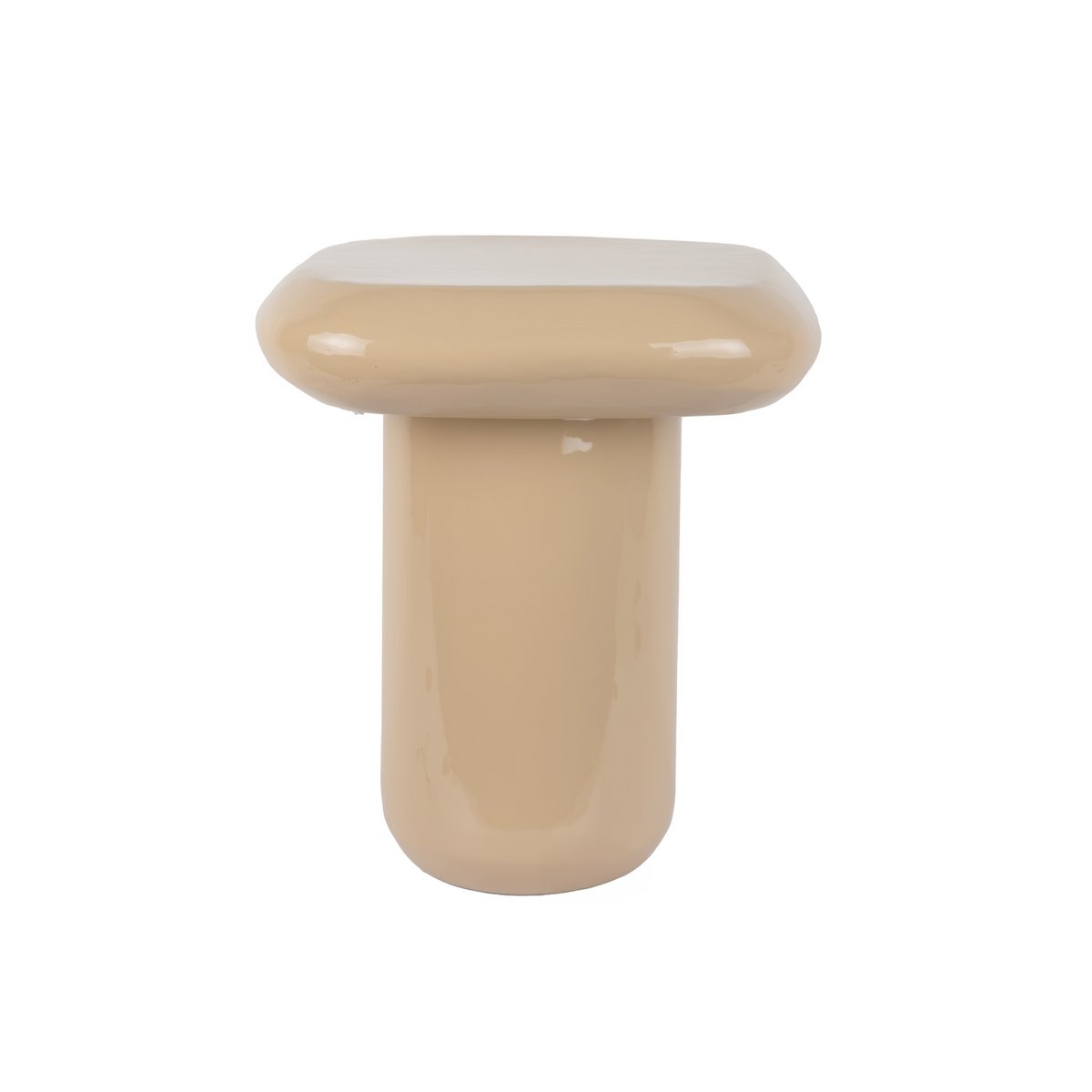 Table d'Appoint Roca Haute de Leitmotiv, finition brillante marron