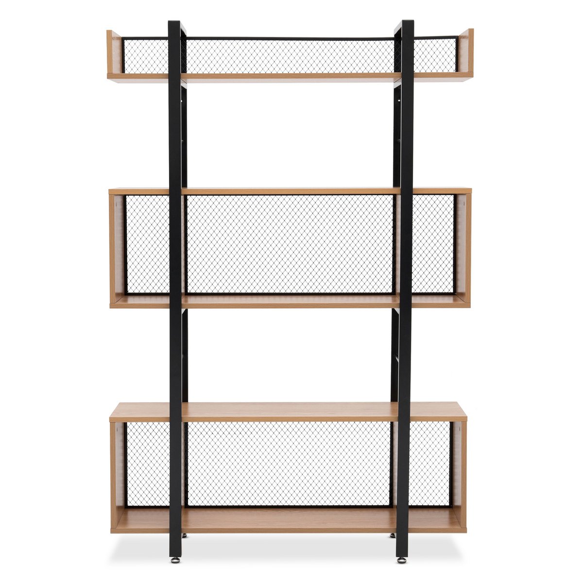 Étagère Moebilia avec trois compartiments ouverts, design industriel