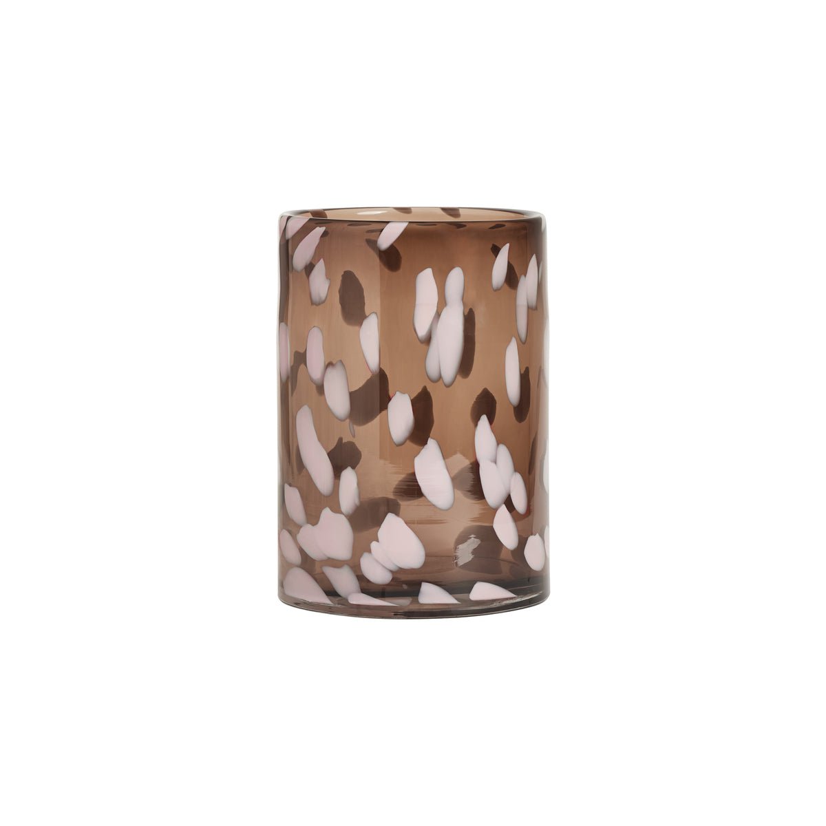 Jali Hurricane - Vase en verre coloré avec bords arrondis