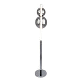 Lampadaire LED lampadaire "Nova" avec une fonction DIMMM en métal, en plastique et en verre de fumée de chrome, avec des LED fermement installées, environ.