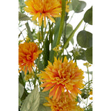 Bouquet de fleurs J-Line jaune dans un salon moderne