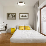 Plafond LED "Irvine", lampe plafond en métal, blanc, blanc, avec des LED fermement construites, pour la salle à manger, le salon, le hall ou le bureau, Ø30,5 cm