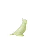 Figurine Cacatoès J-Line en céramique verte, élégante et détaillée