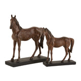 Décoration Cheval en Polyresine Marron - Vue de face