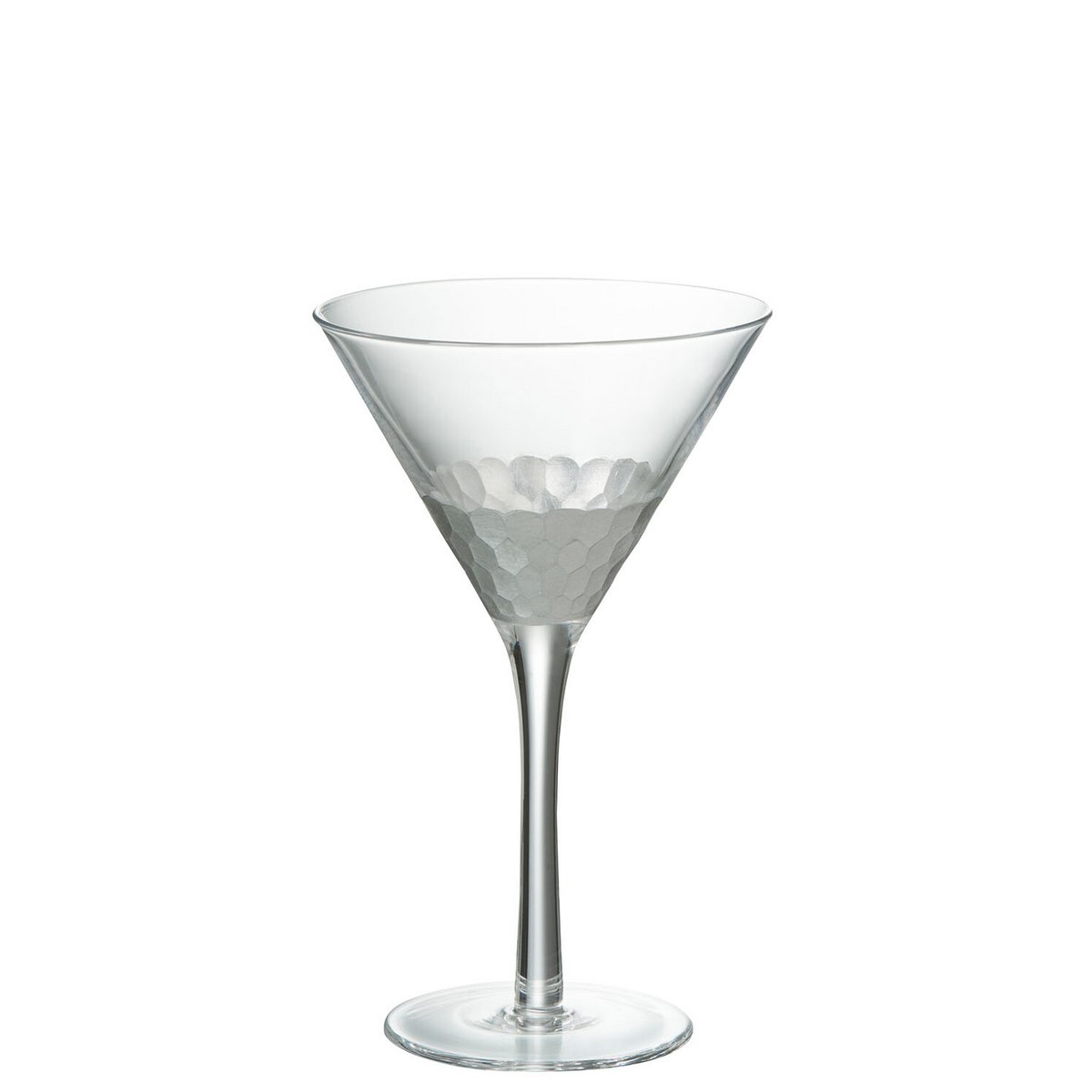 Verre à cocktail J-Line argenté, design élégant et raffiné