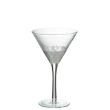 Verre à cocktail J-Line argenté, design élégant et raffiné
