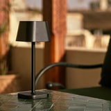 Lampe de table rechargeable noire Ava