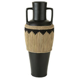 Vase décoratif en terre cuite, présentation dans un salon moderne