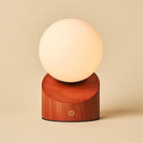Lampe rechargeable Morris marron châtaignier