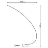 Lampadaire LED Loop Line blanc décoratif en intérieur