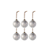 Coffret de 6 boules de Noël léopard en verre beige - vue d'ensemble
