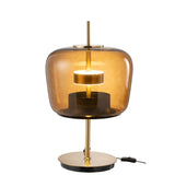 Lampe de table J-Line en verre marron vue avant