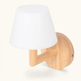 Applique murale rechargeable en bois marron clair Ted
