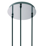 "Style" pendentif 3-BE, lampe à pensionnal classique rétro en métal gloss chromé avec des cadres E27, parapluie Ø16 cm, total Ø30 cm, idéal pour la salle à manger, le salon et la cuisine.