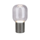Lumière de table sans fil "Albero" Lumière de table décorative en métal et verre de couleur chromée avec des LED fermement installés, dimmable avec capteur tactile, 25 cm de haut