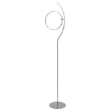 LED LED Lampe debout "Ligne de boucle" de 150 cm de haut, avec une bande LED intégrée, en métal et en plastique