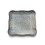 Assiette Carrée The Lotus Ice - Gris Marron - L