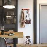 Gorillz Rounded Four Industrial Wall Coat Rack 4 Patères - Rouge