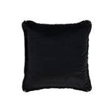 Coussin J-Line Alpha Square noir, vue de face avec texture en polyester