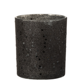 Bougeoir J-Line Stars en verre noir, élégant et moderne