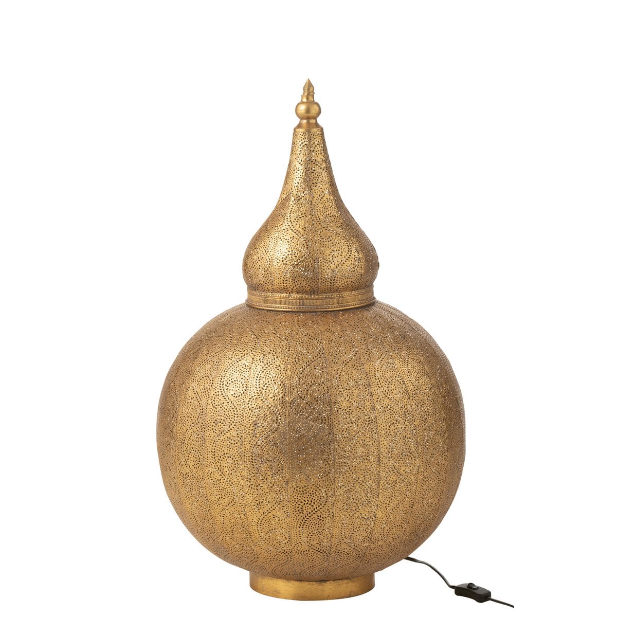 Lampe J-Line Aladin dorée vue de face avec design élégant