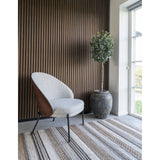 Gros plan sur la texture du tapis Morena, mélange de jute et laine