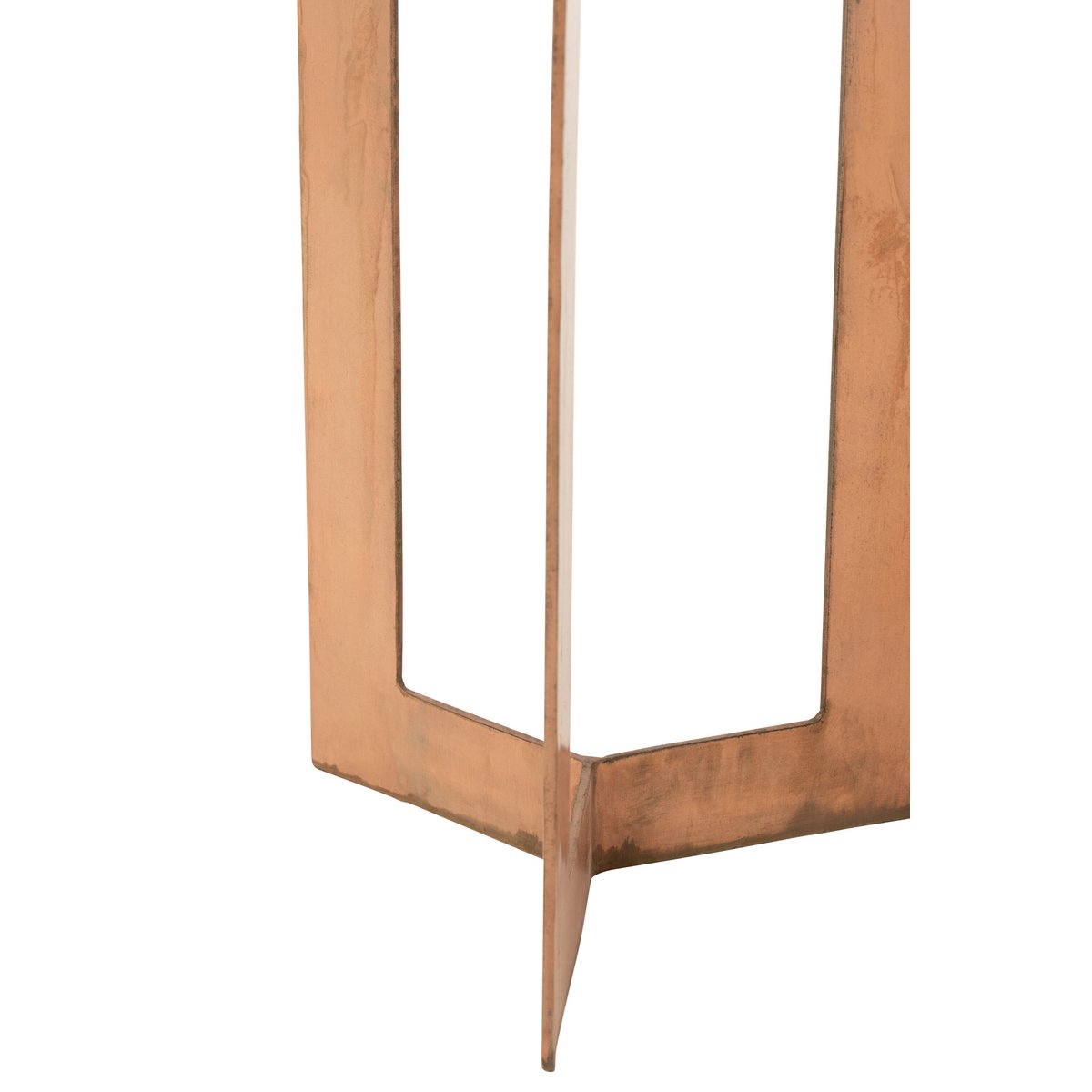 Table d'appoint J-Line Zino High en métal cuivré, vue de face