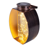Lumière solaire LED "Fairylight" pour la terrasse et le balcon, lampe à table à LED en métal en noir et or et acrylique, fermement construit - LEDS, lumière solaire de décoration 26 x 19,5 x12,5 cm