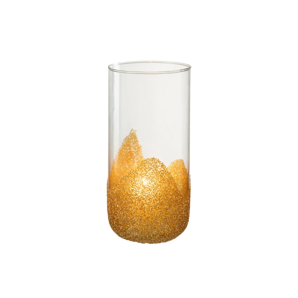 Détail du bougeoir J-Line Strass, mettant en valeur le design en verre