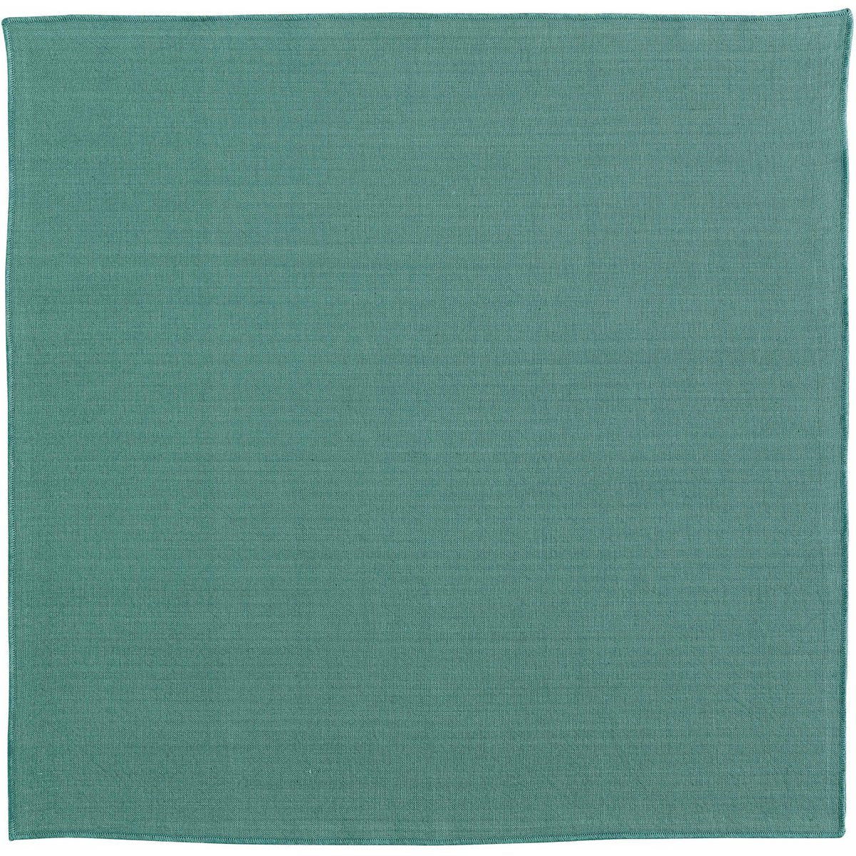 Serviette de table Yuna Paon en coton recyclé, design élégant et épuré