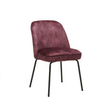 Chaise Luxor Tissu Aurora Rouge-Vin
