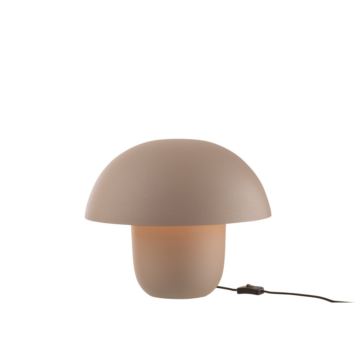 Lampe de table J-Line en métal taupe vue de face